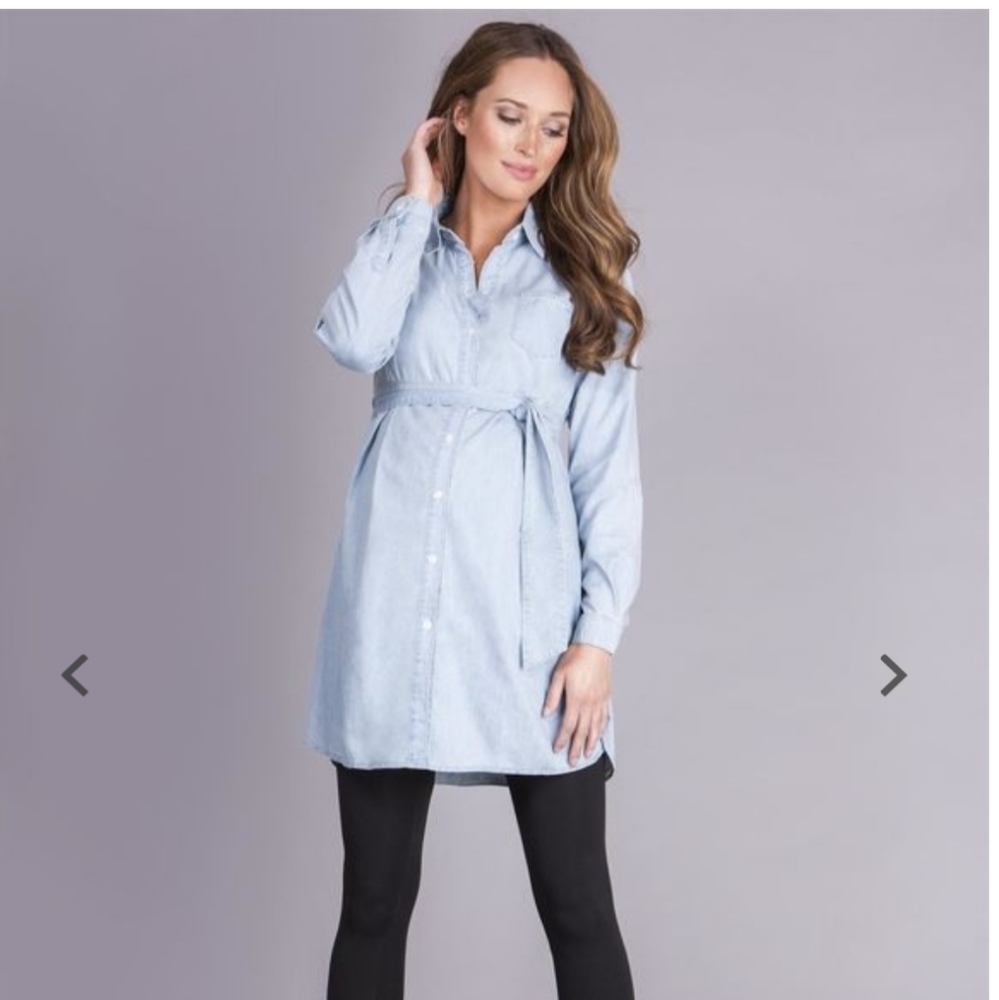 Seraphine maternity chambray dress - Picture 6 of 8